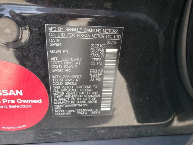 Photo 10 from auction – 2016 NISSAN ROGUE S with VIN KNMAT2MV0GP714726