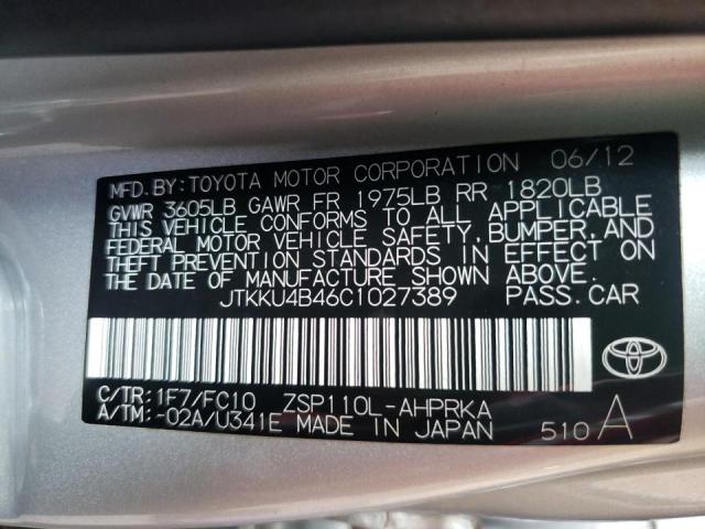 Photo 10 from auction – 2012 TOYOTA SCION XD with VIN JTKKU4B46C1027389