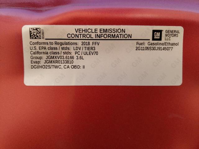 Photo 10 from auction – 2018 CHEVROLET IMPALA LT with VIN 2G1105S30J9145077