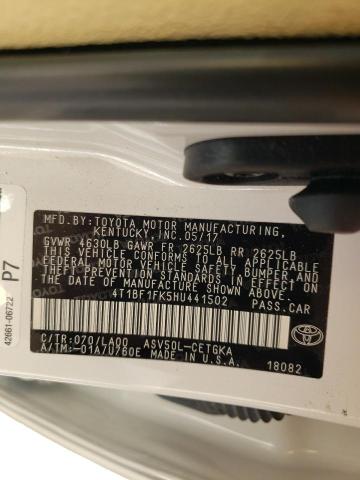 Photo 10 from auction – 2017 TOYOTA CAMRY LE with VIN 4T1BF1FK5HU441502