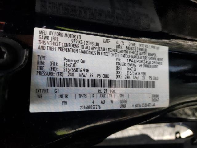 Photo 10 from auction – 2016 FORD FOCUS SE with VIN 1FADP3K24GL265953