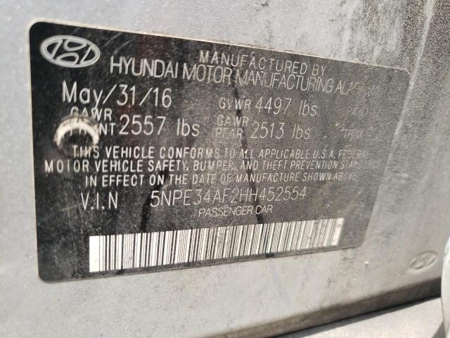 Photo 10 from auction – 2017 HYUNDAI SONATA SPO with VIN 5NPE34AF2HH452554