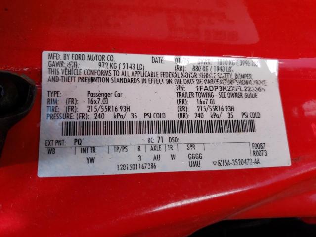 Photo 10 from auction – 2015 FORD FOCUS SE with VIN 1FADP3K2XFL223365