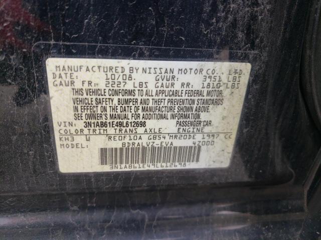 Photo 10 from auction – 2009 NISSAN SENTRA 2.0 with VIN 3N1AB61E49L612698