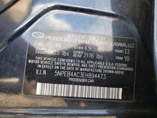 Photo 10 from auction – 2014 HYUNDAI SONATA GLS with VIN 5NPEB4AC3EH894473