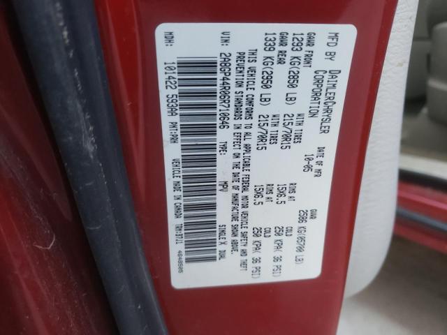Photo 10 from auction – 2006 CHRYSLER TOWN & COU with VIN 2A8GP44R06R710646