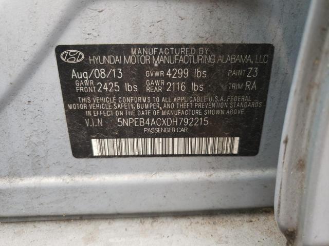 Photo 10 from auction – 2013 HYUNDAI SONATA GLS with VIN 5NPEB4ACXDH792215