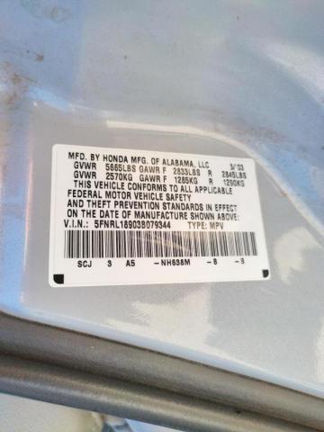 Photo 10 from auction – 2003 HONDA ODYSSEY EX with VIN 5FNRL18903B079344