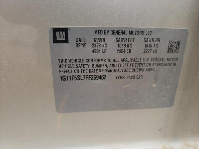 Photo 10 from auction – 2015 CHEVROLET MALIBU LTZ with VIN 1G11F5SL7FF259462