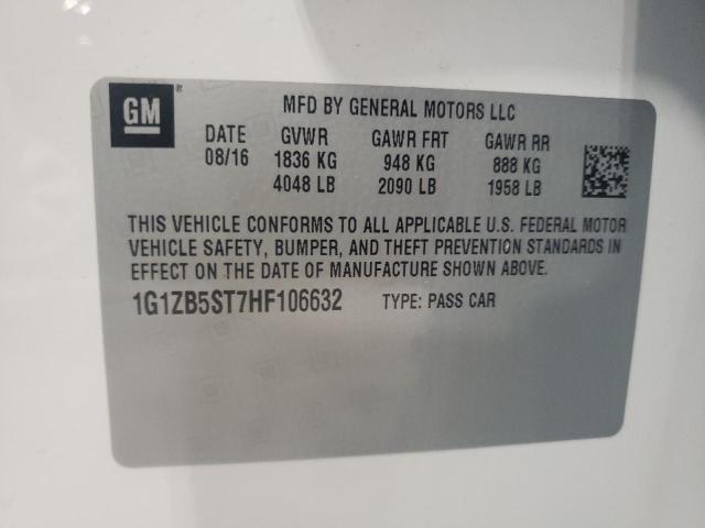 Photo 10 from auction – 2017 CHEVROLET MALIBU LS with VIN 1G1ZB5ST7HF106632