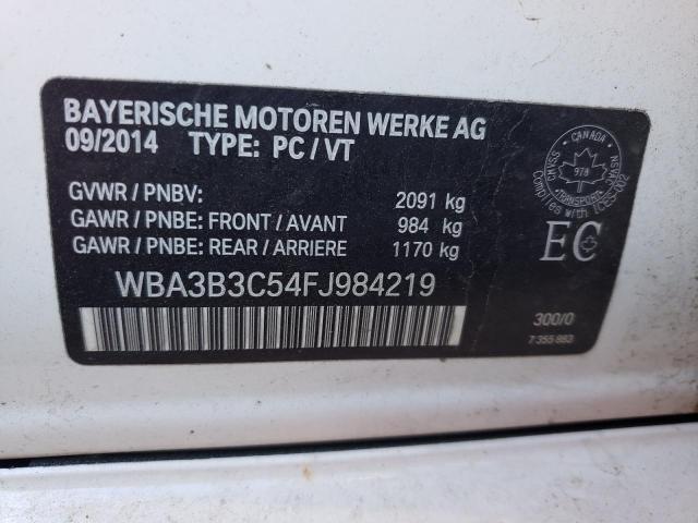 Photo 10 from auction – 2015 BMW 328 XI with VIN WBA3B3C54FJ984219