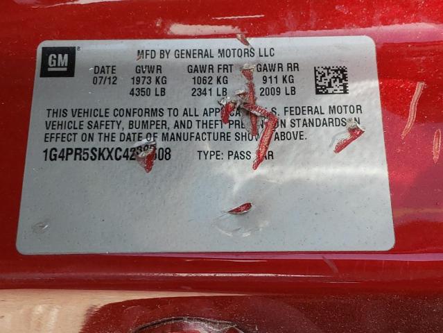 Photo 10 from auction – 2012 BUICK VERANO CON with VIN 1G4PR5SKXC4230508