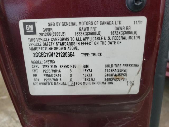 Photo 10 from auction – 2002 CHEVROLET SILVERADO with VIN 2GCEC19V121230364