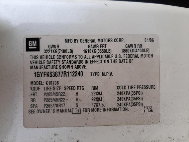 Photo 10 from auction – 2007 CADILLAC ESCALADE L with VIN 1GYFK63877R112240