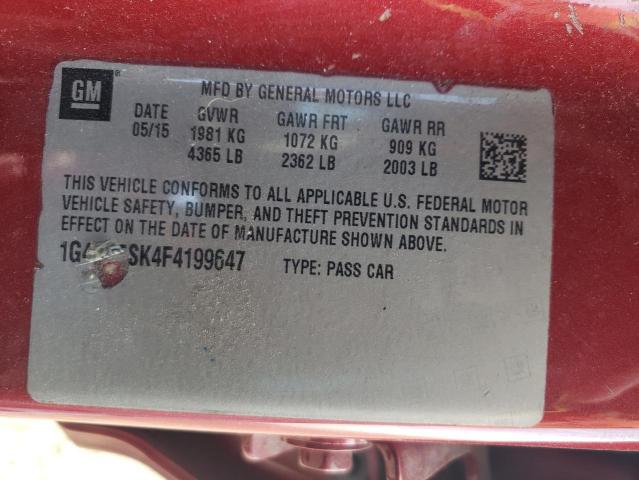 Photo 10 from auction – 2015 BUICK VERANO CON with VIN 1G4PR5SK4F4199647