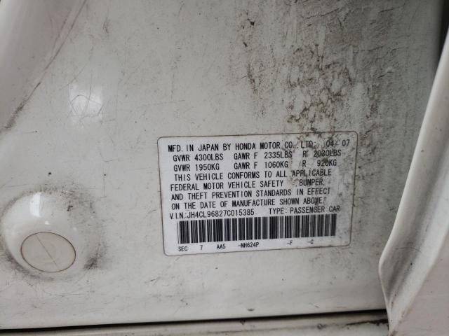 Photo 10 from auction – 2007 ACURA TSX with VIN JH4CL96827C015385