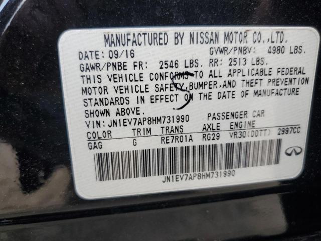 Photo 10 from auction – 2017 INFINITI Q50 PREMIU with VIN JN1EV7AP8HM731990