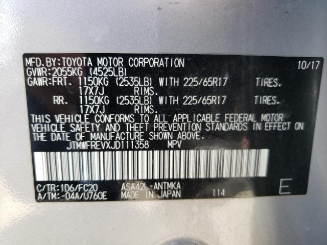 Photo 10 from auction – 2018 TOYOTA RAV4 ADVEN with VIN JTMWFREVXJD111358