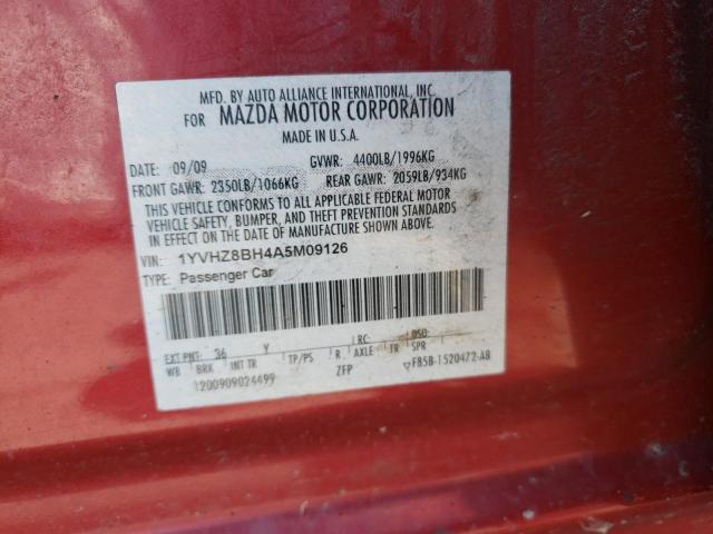 Photo 10 from auction – 2010 MAZDA 6 I with VIN 1YVHZ8BH4A5M09126