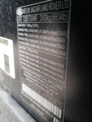 Photo 10 from auction – 2020 LAND ROVER RANGE ROVE with VIN SALWR2SE9LA735975