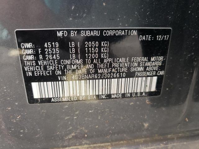 Photo 10 from auction – 2018 SUBARU LEGACY SPO with VIN 4S3BNAR62J3026610