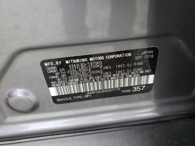 Photo 10 from auction – 2017 MITSUBISHI OUTLANDER with VIN JA4AP3AU3HZ007173