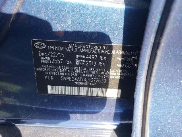 Photo 10 from auction – 2016 HYUNDAI SONATA SE with VIN 5NPE24AF6GH372630
