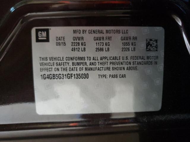 Photo 10 from auction – 2016 BUICK LACROSSE with VIN 1G4GB5G31GF135030
