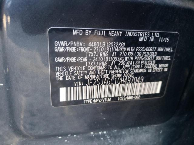 Photo 10 from auction – 2016 SUBARU FORESTER 2 with VIN JF2SJAGC1GH497049