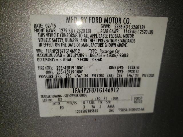 Photo 10 from auction – 2015 FORD TAURUS LIM with VIN 1FAHP2F87FG146912