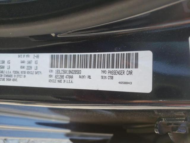 Photo 10 from auction – 2008 DODGE AVENGER SX with VIN 1B3LC56K18N228583