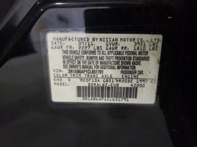 Photo 10 from auction – 2012 NISSAN SENTRA 2.0 with VIN 3N1AB6AP1CL651791