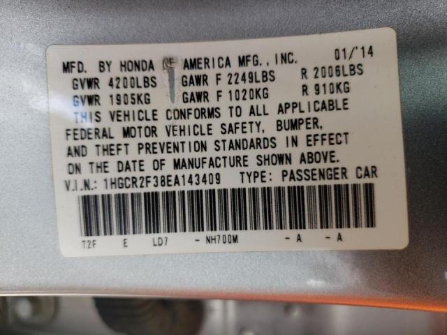 Photo 10 from auction – 2014 HONDA ACCORD LX with VIN 1HGCR2F38EA143409