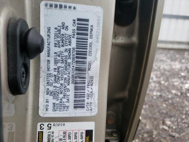 Photo 10 from auction – 2007 TOYOTA COROLLA CE with VIN 1NXBR32E47Z869708