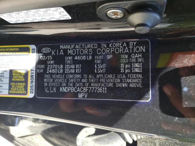 Photo 10 from auction – 2015 KIA SPORTAGE L with VIN KNDPBCAC8F7773611