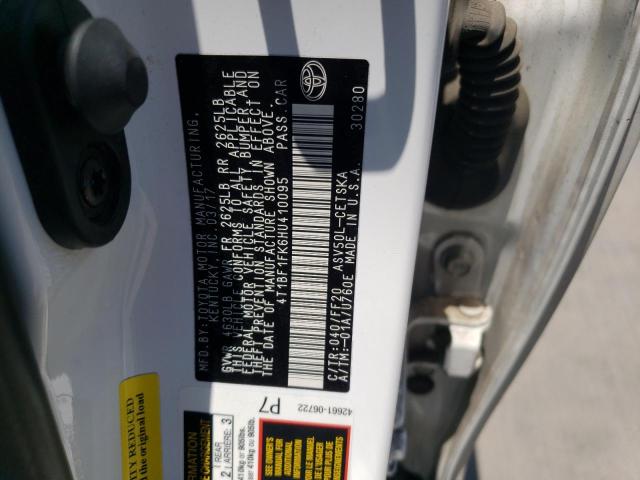 Photo 10 from auction – 2017 TOYOTA CAMRY LE with VIN 4T1BF1FK6HU410095