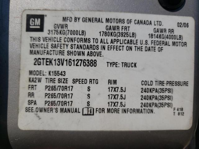 Photo 10 from auction – 2006 GMC NEW SIERRA with VIN 2GTEK13V161276388