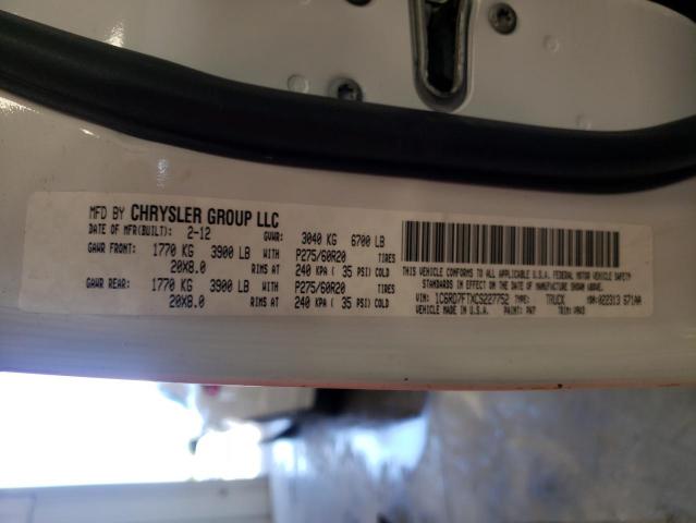 Photo 10 from auction – 2012 DODGE RAM 1500 S with VIN 1C6RD7FTXCS227752