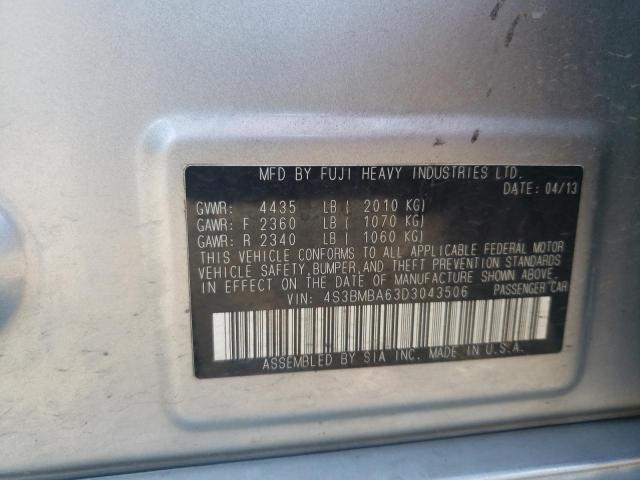 Photo 10 from auction – 2013 SUBARU LEGACY 2.5 with VIN 4S3BMBA63D3043506