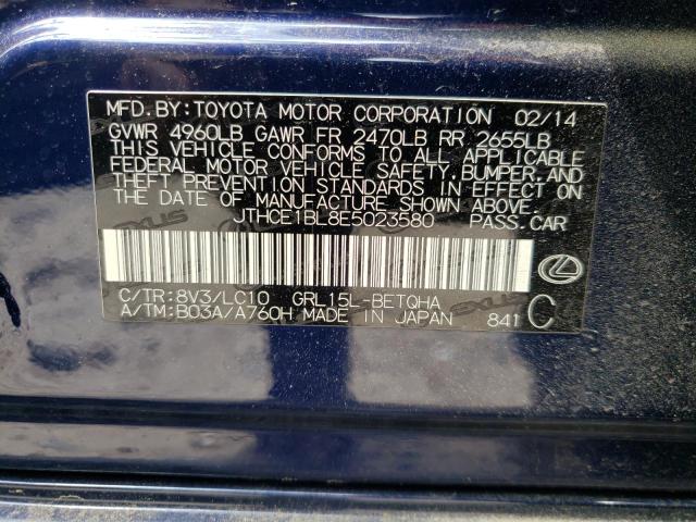 Photo 10 from auction – 2014 LEXUS GS 350 with VIN JTHCE1BL8E5023580