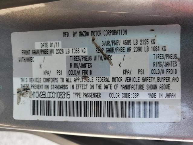 Photo 10 from auction – 2012 MAZDA 5 with VIN JM1CW2BL0C0108315