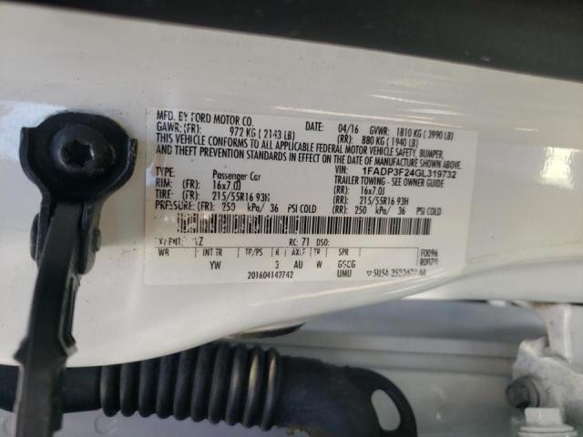Photo 10 from auction – 2016 FORD FOCUS SE with VIN 1FADP3F24GL319732