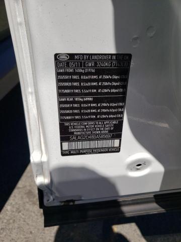 Photo 10 from auction – 2011 LAND ROVER LR4 HSE with VIN SALAG2D48BA585697