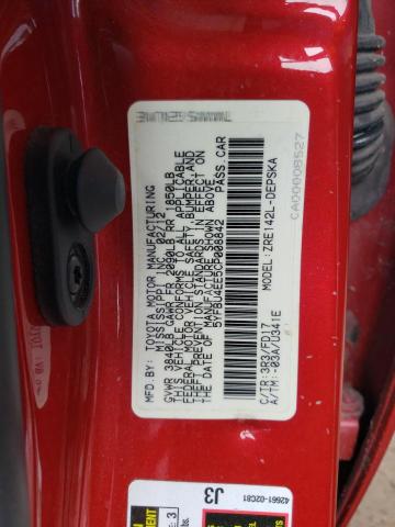Photo 10 from auction – 2012 TOYOTA COROLLA BA with VIN 5YFBU4EE5CP008842