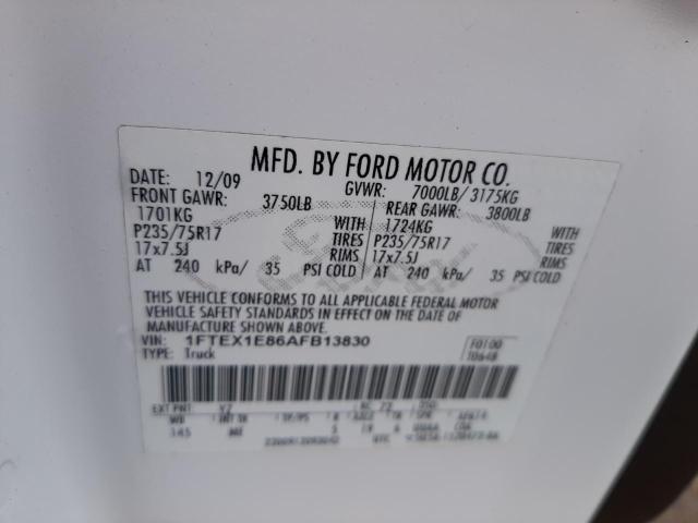 Photo 10 from auction – 2010 FORD F150 SUPER with VIN 1FTEX1E86AFB13830