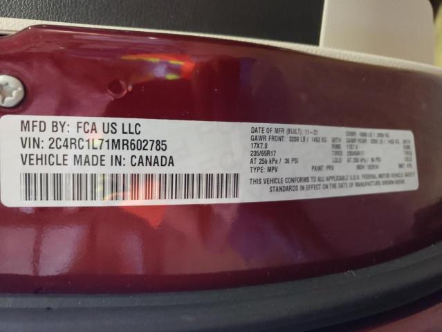 Photo 10 from auction – 2021 CHRYSLER PACIFICA H with VIN 2C4RC1L71MR602785