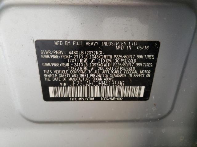 Photo 10 from auction – 2017 SUBARU FORESTER 2 with VIN JF2SJAEC0HH413596