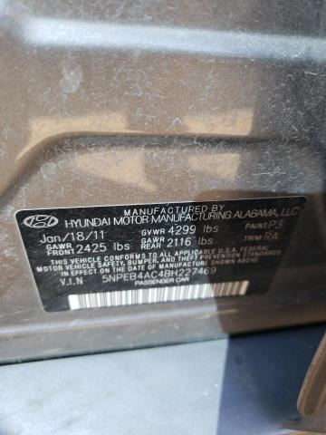 Photo 10 from auction – 2011 HYUNDAI SONATA GLS with VIN 5NPEB4AC4BH227469