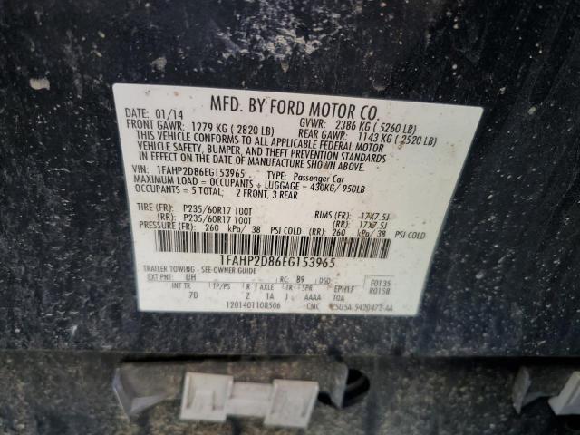 Photo 10 from auction – 2014 FORD TAURUS SE with VIN 1FAHP2D86EG153965