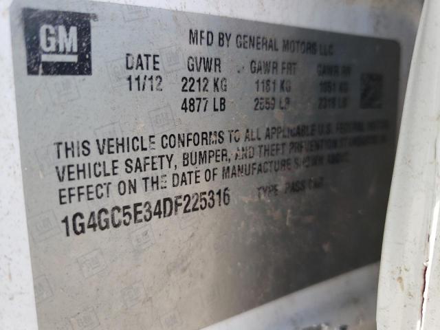 Photo 10 from auction – 2013 BUICK LACROSSE with VIN 1G4GC5E34DF225316